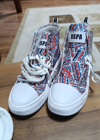 USPA Çok Renkli Baskılı Kadın Sneakers
