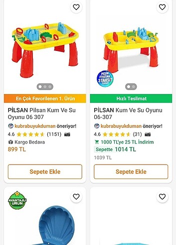 pilsan su kum oyuncagı