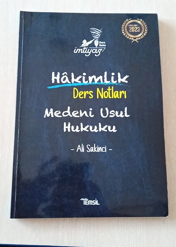 İmtiyaz Hakimlik Ders Notları - Medeni Usul Hukuku Kitabı 2023