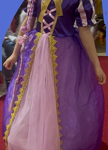 Tasarımcı Rapunzel Prenses Kostümü