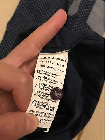 13-14 Yaş Beden lacivert Renk Erkek Çocuk Polo Yaka Tişört