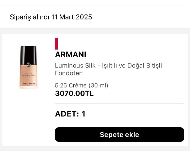 Armani silk fondöten