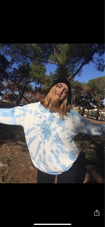 s Beden beyaz Renk Batik Oversize Sweat