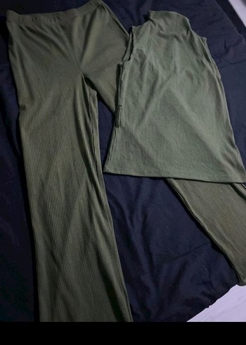 Kemerli Haki Kadın Uzun Tulum - Görsel 2