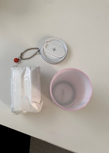 Pembe Zincirli Retro Anahtarlık ıslak mendil - Görsel 2