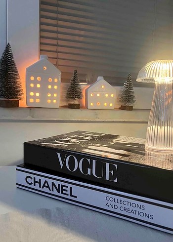 Beyaz Ev Şeklinde Mumluk Seti - Görsel 3