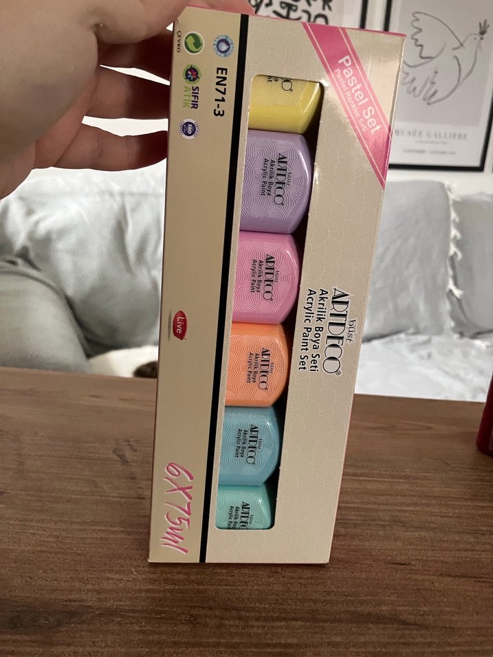 Artdeco Pastel Akrilik Boya Seti 6x75ml - Görsel 2