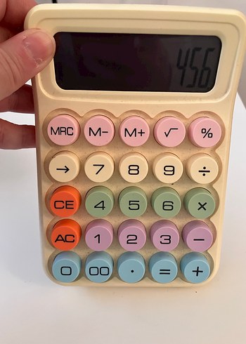 Pastel Renkli Sarı Hesap Makinesi - Görsel 8