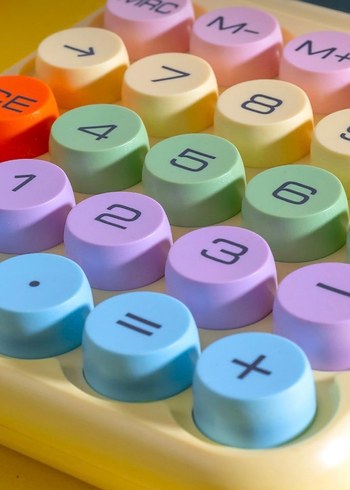 Pastel Renkli Sarı Hesap Makinesi - Görsel 2