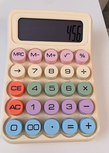Pastel Renkli Sarı Hesap Makinesi - Görsel 4