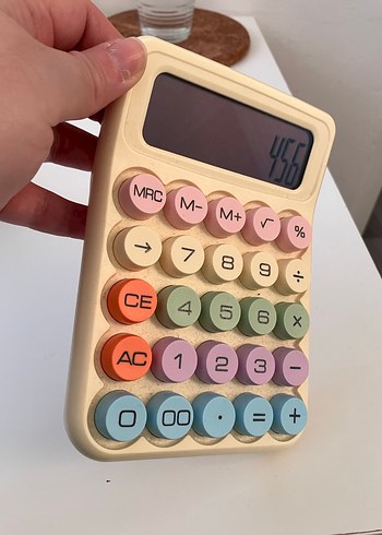 Pastel Renkli Sarı Hesap Makinesi - Görsel 7