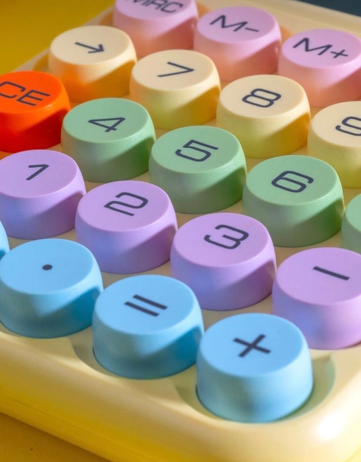 Pastel Renkli Sarı Hesap Makinesi - Görsel 2