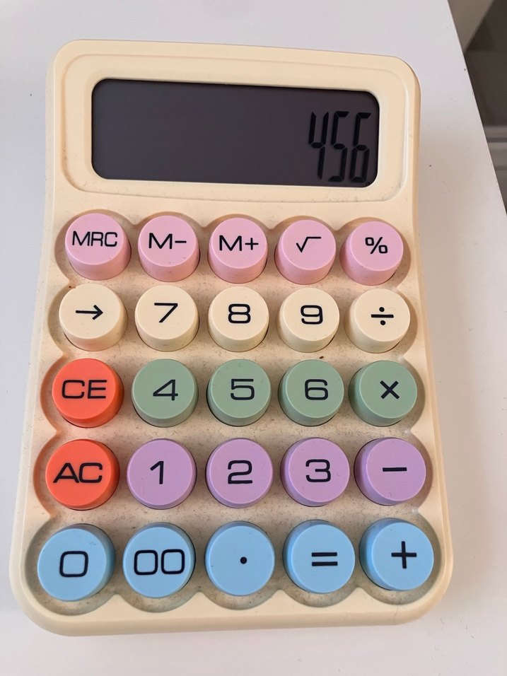 Pastel Renkli Sarı Hesap Makinesi - Görsel 4