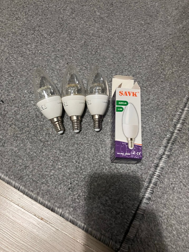 Beyaz Mum Ampul 3'lü Set - Görsel 3