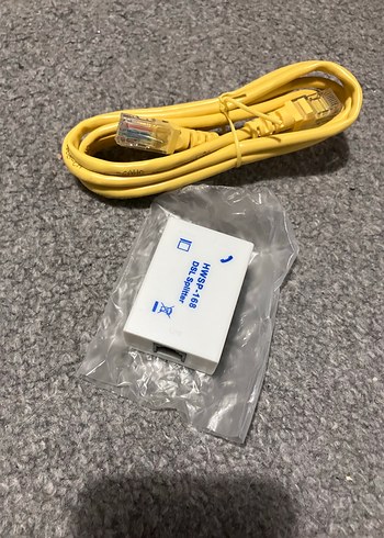 Sarı Ethernet Kablosu ve Adaptör - Görsel 2