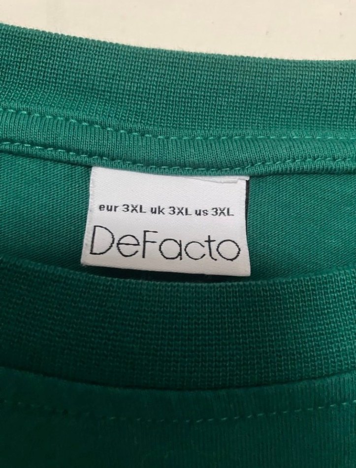 Defacto Yeşil Kısa Kollu Oversize Tişört - Görsel 2