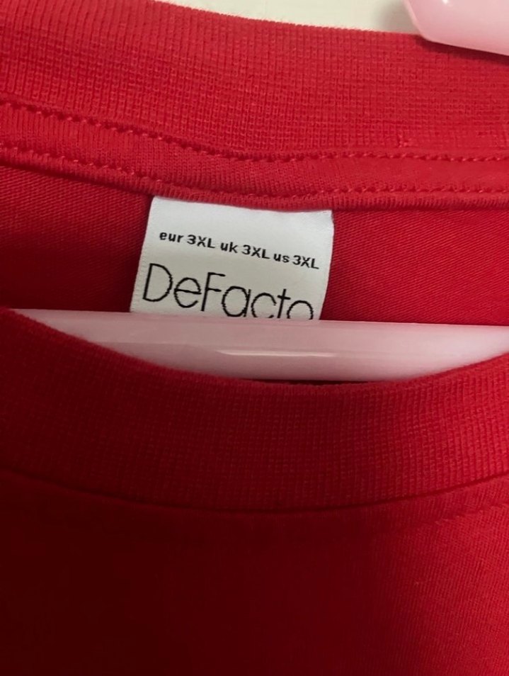 Defacto Kırmızı Erkek Basic Tişört - Görsel 3