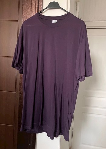 Defacto Erkek Mor Kısa Kollu Salaş Tişört - Görsel 5