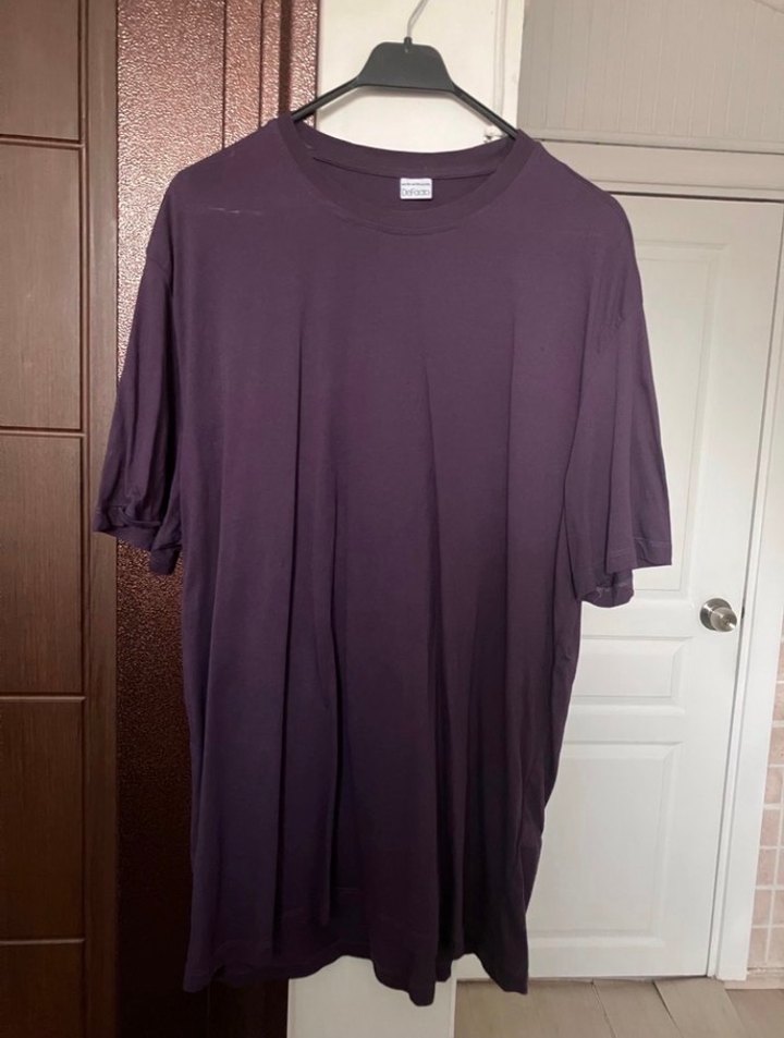 Defacto Erkek Mor Kısa Kollu Salaş Tişört - Görsel 2