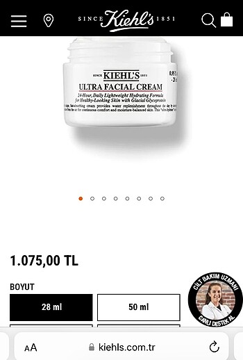 Kiehl?s yüz kremi