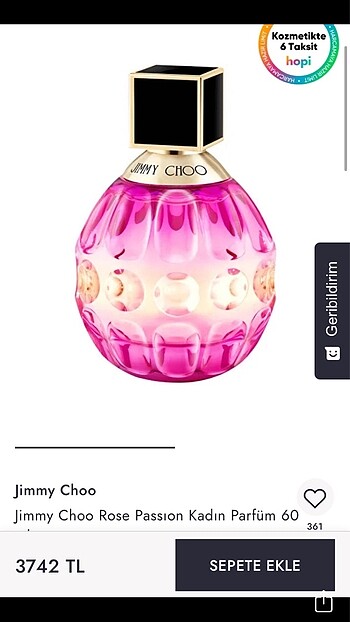 Jimmy choo kadın parfüm