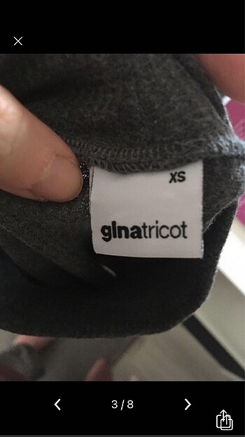 xs Beden gri Renk Ginatricot üst