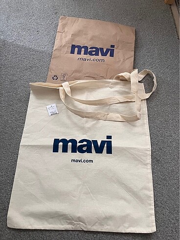 Mavi kanvas çanta