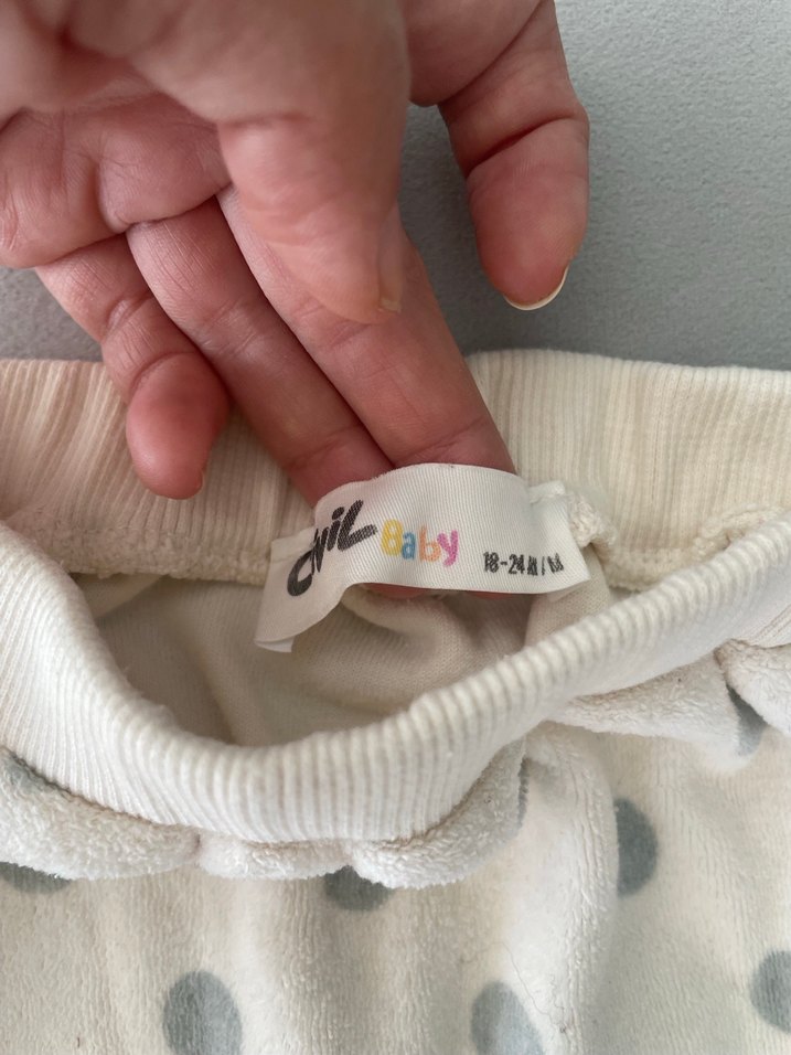 Kız Çocuk Mor ve Beyaz Desenli Sweatpant - Görsel 3