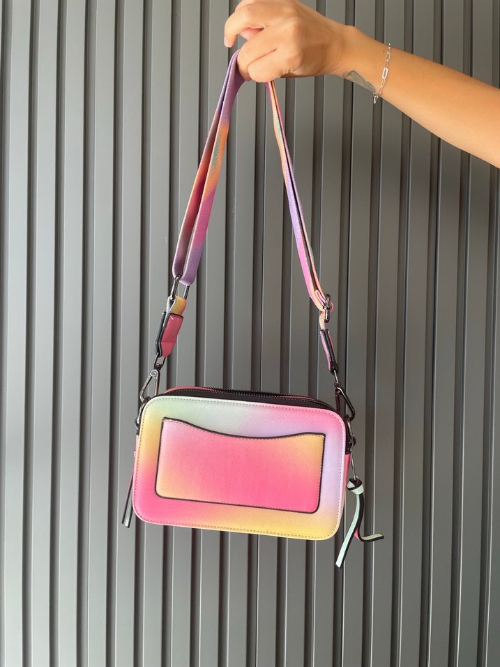 Marc jacobs Renkli Batik Desenli Pembe Çapraz Çanta - Görsel 2