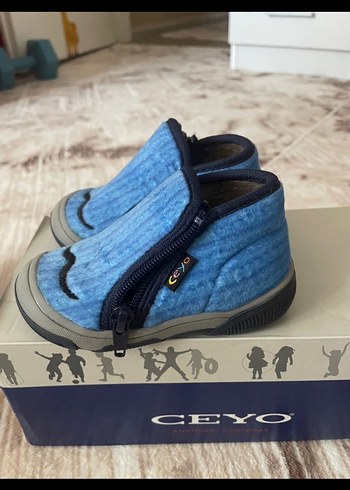 Ceyo Erkek Çocuk Mavi Sıcak Ev Ayakkabısı - Görsel 2