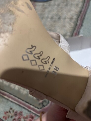 38 Beden Pudra Topuklu ayakkabı