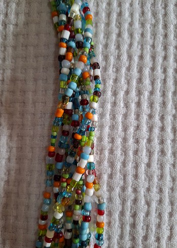 Renkli Boncuklu Uzun Bohem Kolye - Görsel 5