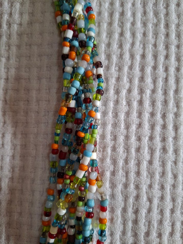 Renkli Boncuklu Uzun Bohem Kolye - Görsel 5