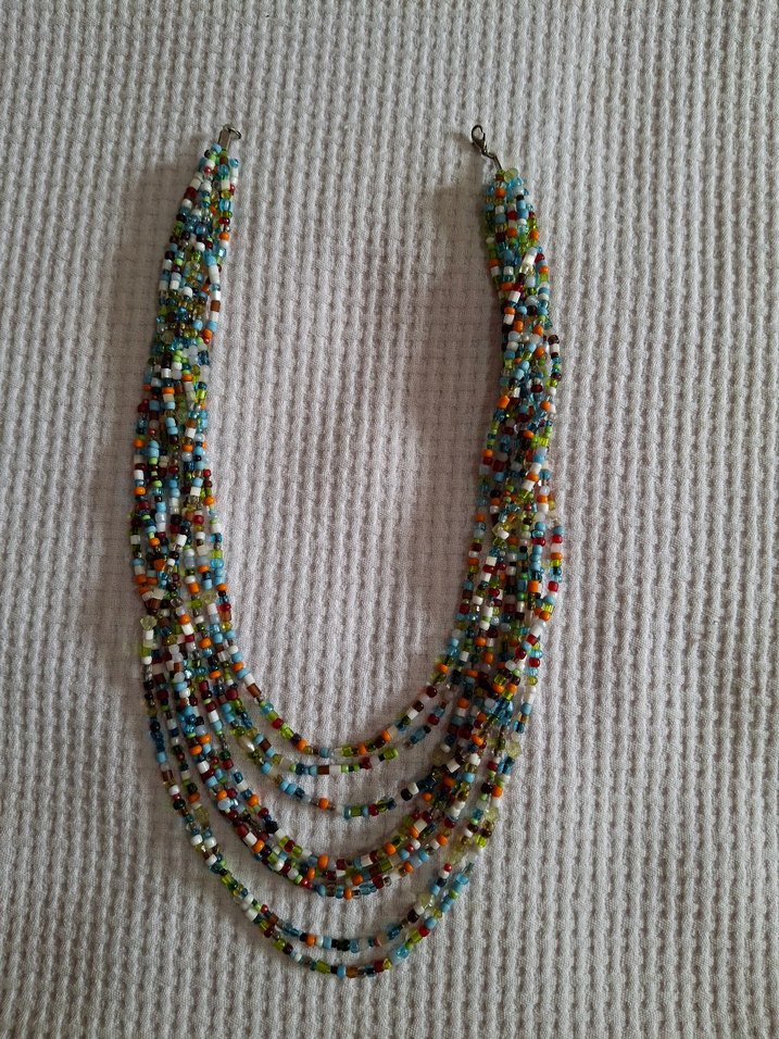 Renkli Boncuklu Uzun Bohem Kolye - Görsel 3