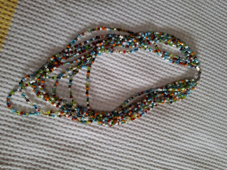 Renkli Boncuklu Uzun Bohem Kolye - Görsel 4