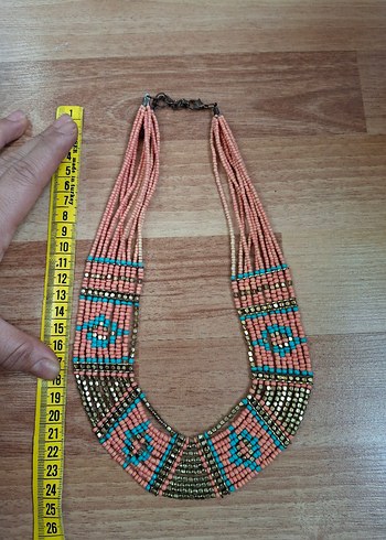 Renkli Boncuklu Uzun Bohem Kadın Kolye - Görsel 5