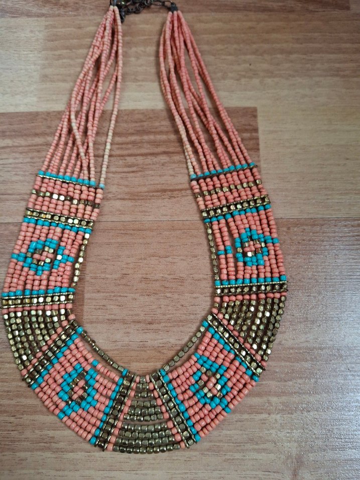 Renkli Boncuklu Uzun Bohem Kadın Kolye - Görsel 3