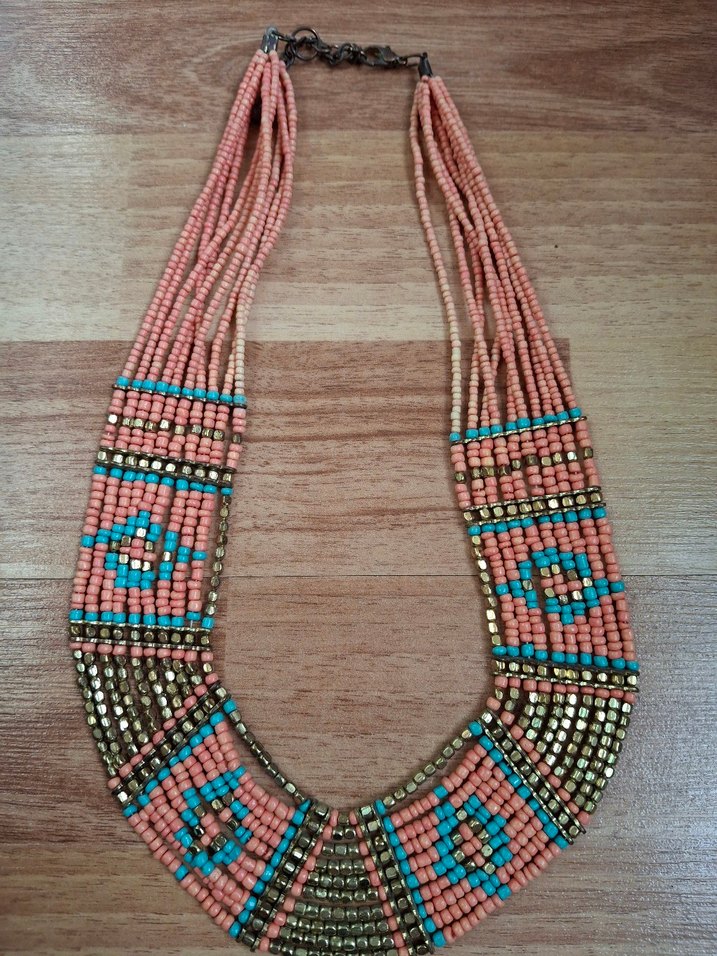 Renkli Boncuklu Uzun Bohem Kadın Kolye - Görsel 4