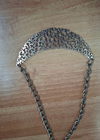 Zincir Detaylı Altın ve gümüş Renkli 2 Bohem Kolye - Görsel 4