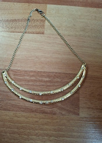 Zincir Detaylı Altın ve gümüş Renkli 2 Bohem Kolye - Görsel 3