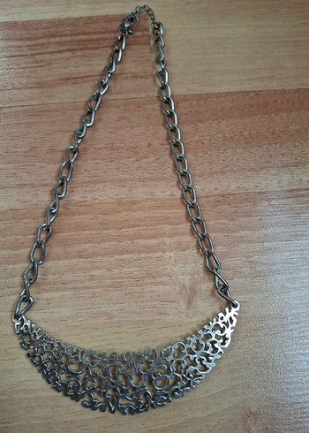 Zincir Detaylı Altın ve gümüş Renkli 2 Bohem Kolye - Görsel 6