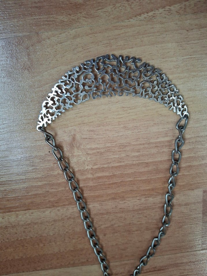 Zincir Detaylı Altın ve gümüş Renkli 2 Bohem Kolye - Görsel 4