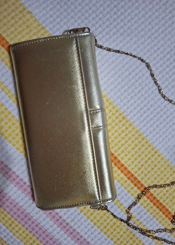 Altın Renkli Kadın Portföy Çanta - Görsel 2