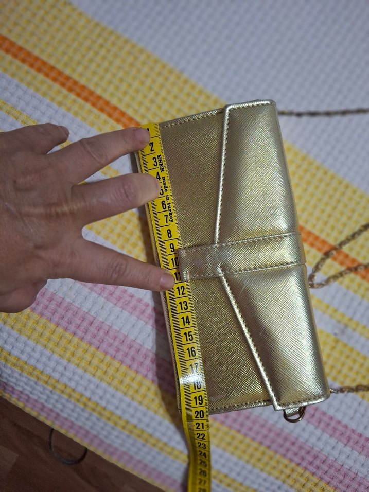 Altın Renkli  Kadın Portföy Çanta - Görsel 5