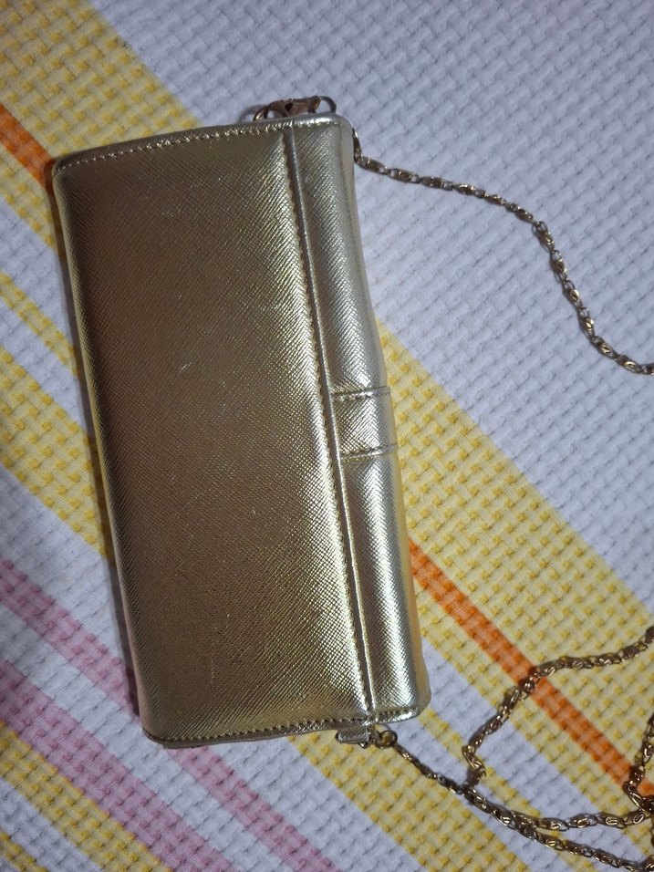 Altın Renkli  Kadın Portföy Çanta - Görsel 2