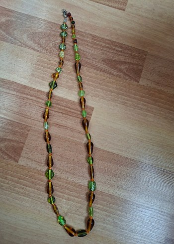 Uzun Renkli Boncuklu Bohem Kolye - Görsel 2