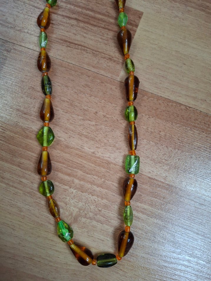 Uzun Renkli Boncuklu Bohem Kolye - Görsel 3