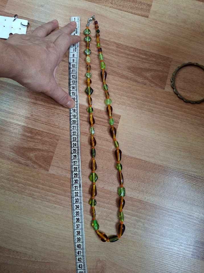 Uzun Renkli Boncuklu Bohem Kolye - Görsel 4