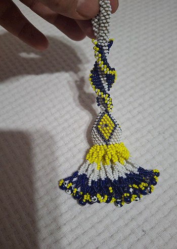 Renkli Bohem Erkek Tespih Boncukları anahtarlık - Görsel 3