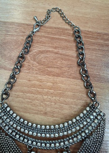 Uzun Parlak Boncuklu Bohem Kolye - Görsel 4